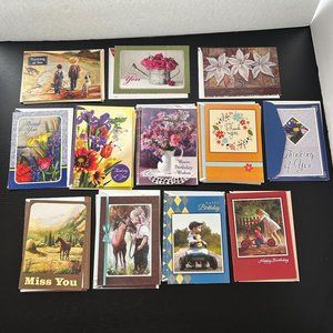 Mixed Lot of 31 Boys Ranch Greeting Cards w/ Envelope Happy Birthday Miss You